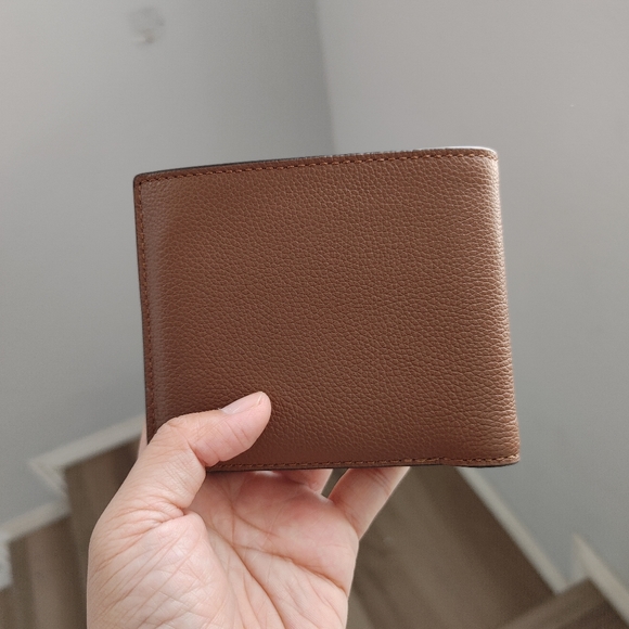 Coach 3 in 1 Men Wallet with Passcase Dark Saddle - Picture 2 of 3